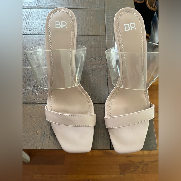 bp Women's Clear Strap Sandals - Cream - Picture 1 of 4